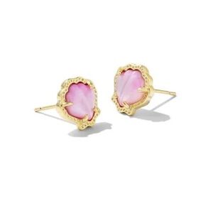 Kendra Scott Gold Brynne Shell Earrings - New